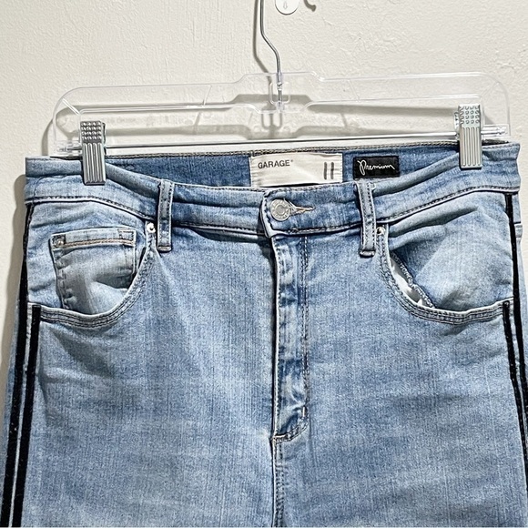 GARAGE PREMIUM Women’s Medium Wash Ultra High Rise Double Tuxedo Stripe … - Picture 3 of 8